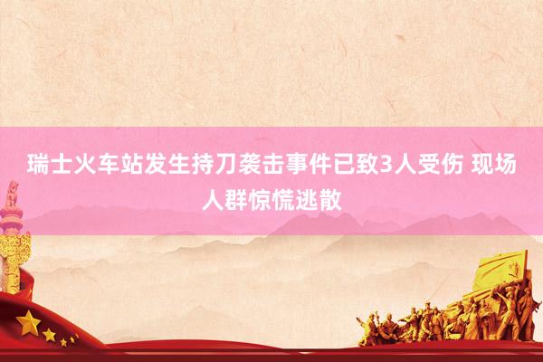 瑞士火车站发生持刀袭击事件已致3人受伤 现场人群惊慌逃散